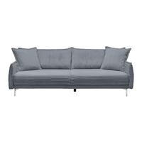 Bigsofa Kiss Dunkelgrau - Chromfarben/Dunkelgrau, MODERN, Holz/Metall (241/90/117cm) - Mömax