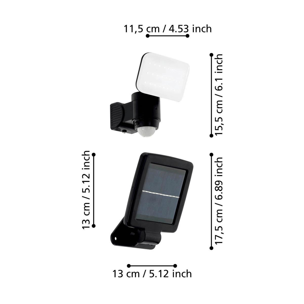 Aussenleuchte 98195* Casabas - Weiss/Schwarz, Basics, Kunststoff (15,5/3,5/11,5cm) - Eglo