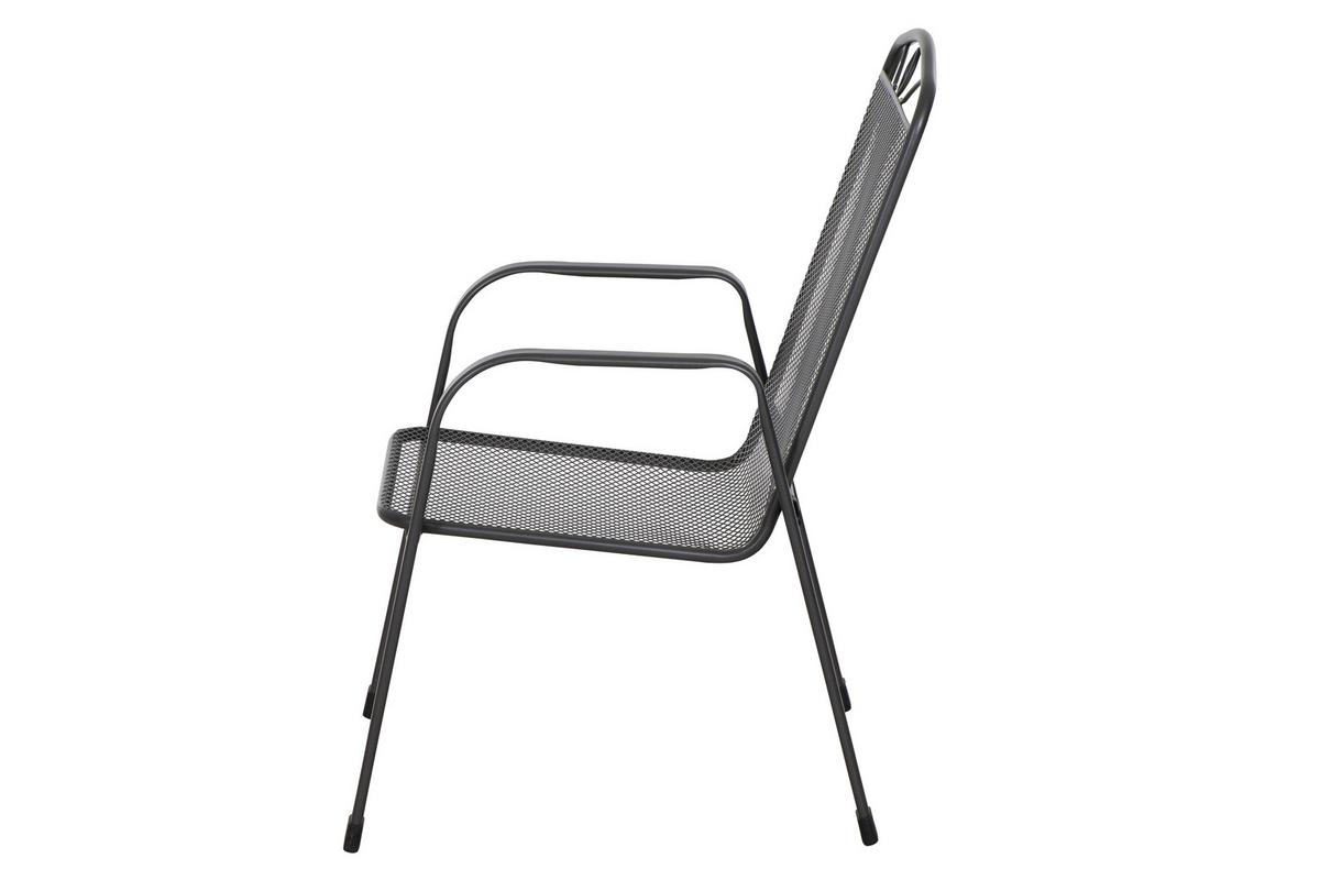 Gartensessel-Set Elda 2-tlg. Anthrazit Hochlehner - Anthrazit, Basics, Metall (57/94/75cm) - Siena Garden