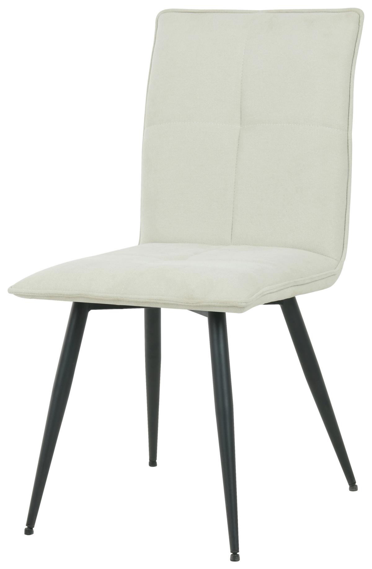 KRZESŁO HOOK - beżowy/czarny, Design, metal/tkanina (47.5/92/65cm) - Novel