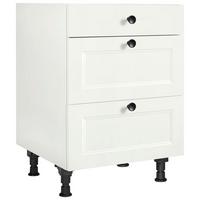 Kochfeldumbauschrank Cascada Weiß - Schwarz/Weiß, MODERN, Holzwerkstoff/Metall (60/87/56cm) - Nobilia