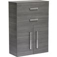 Midischrank In Pinie-anthrazit-optik - Chromfarben/Mooreichefarben, MODERN, Glas/Holzwerkstoff (70,5/101/32cm) - PREMIUM LIVING