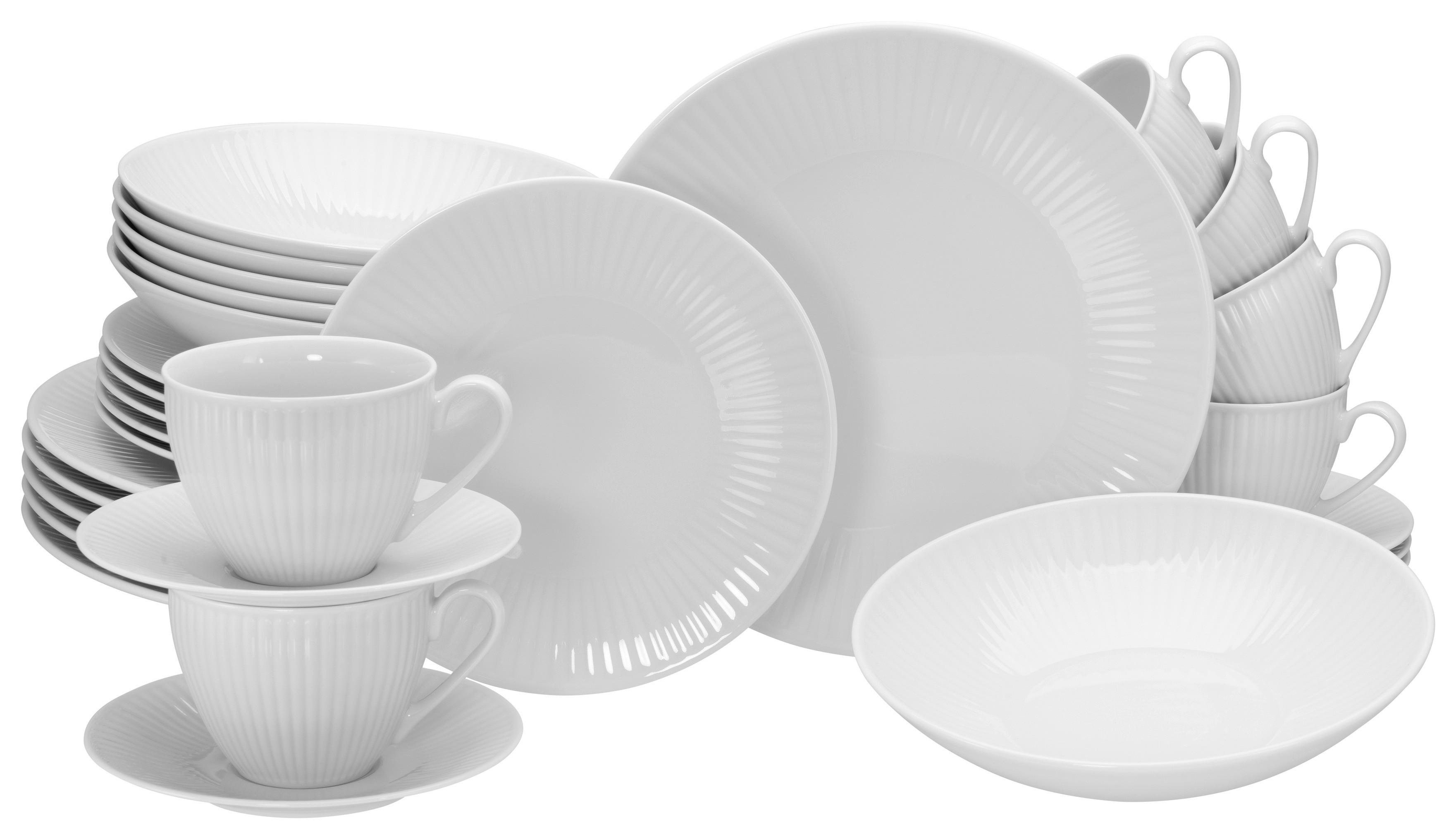 Kombinirani Servis Valencia, 30-Delni - bela, Design, keramika - Creatable