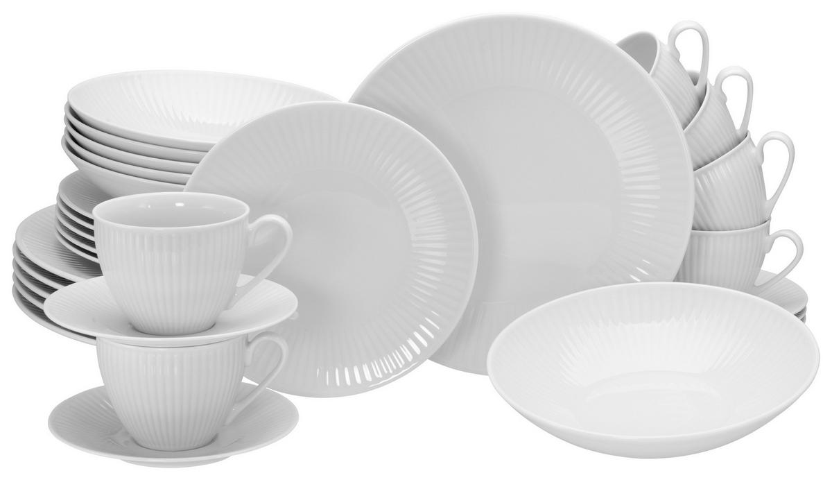 Kombinirani Servis Valencia, 30-Delni - bela, Design, keramika - Creatable