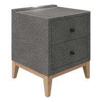 NOPTIERĂ SMILE - antracit, Konventionell, sticlă/lemn (49/58,5/46cm) - Premium Living