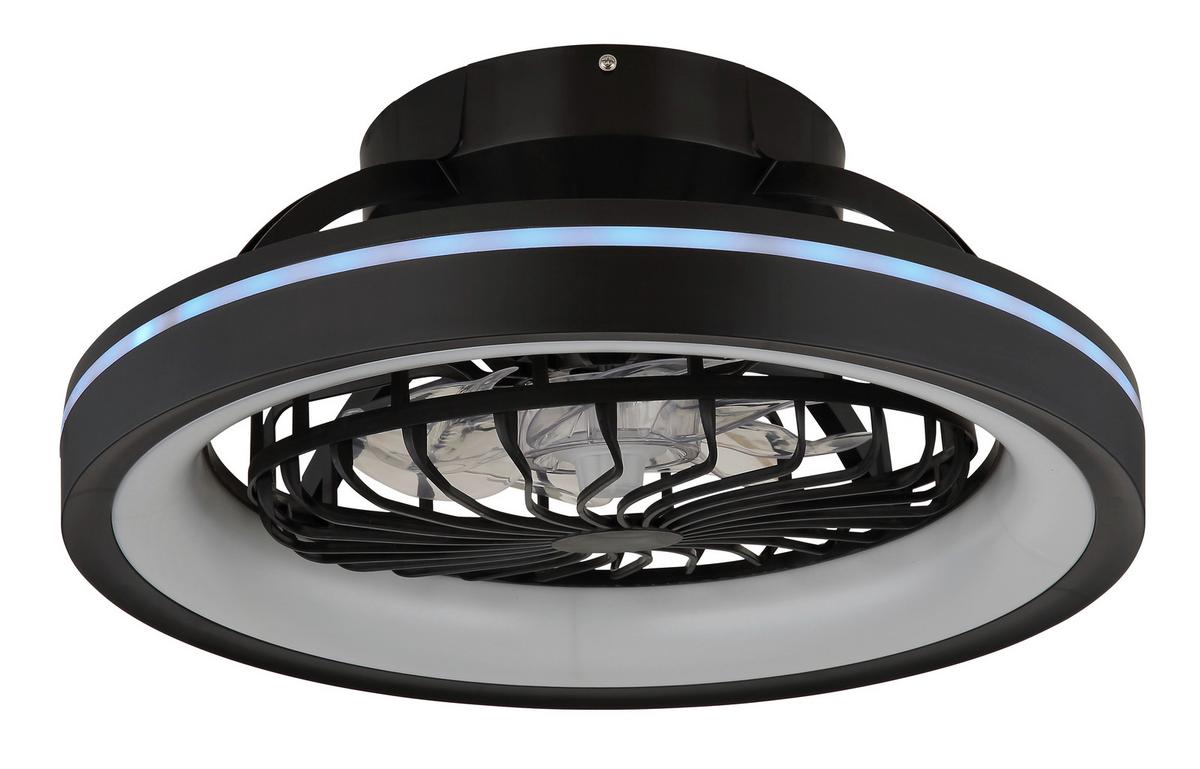 Stropni Ventilator Deanne - crna, Konvencionalno, plastika (48/20cm) - Globo