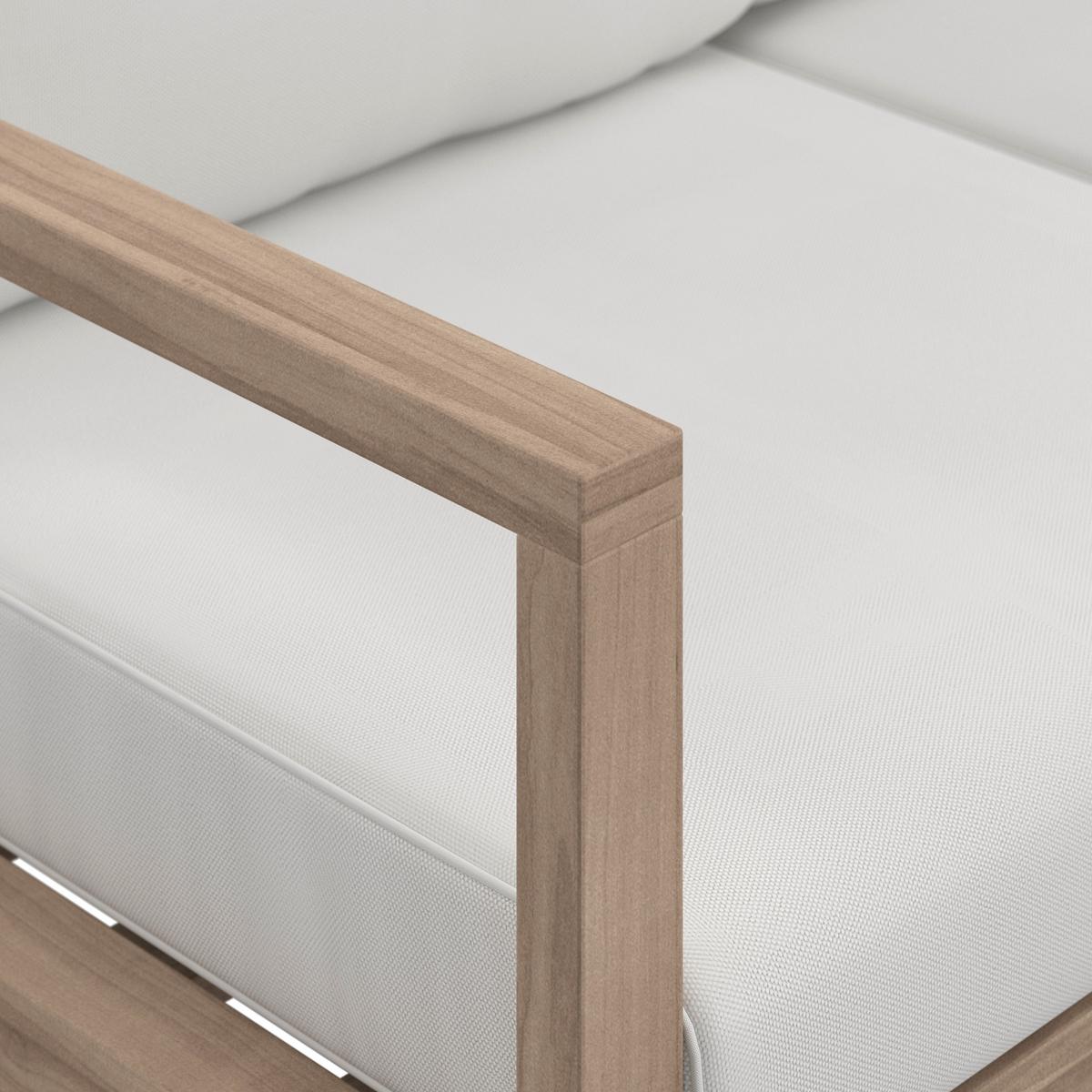 Dining-Loungeset Anouk Creme Holz/Outdoorstoff - Creme/Grauweiß, MODERN, Holz/Textil (194/67/71cm) - Bessagi Garden