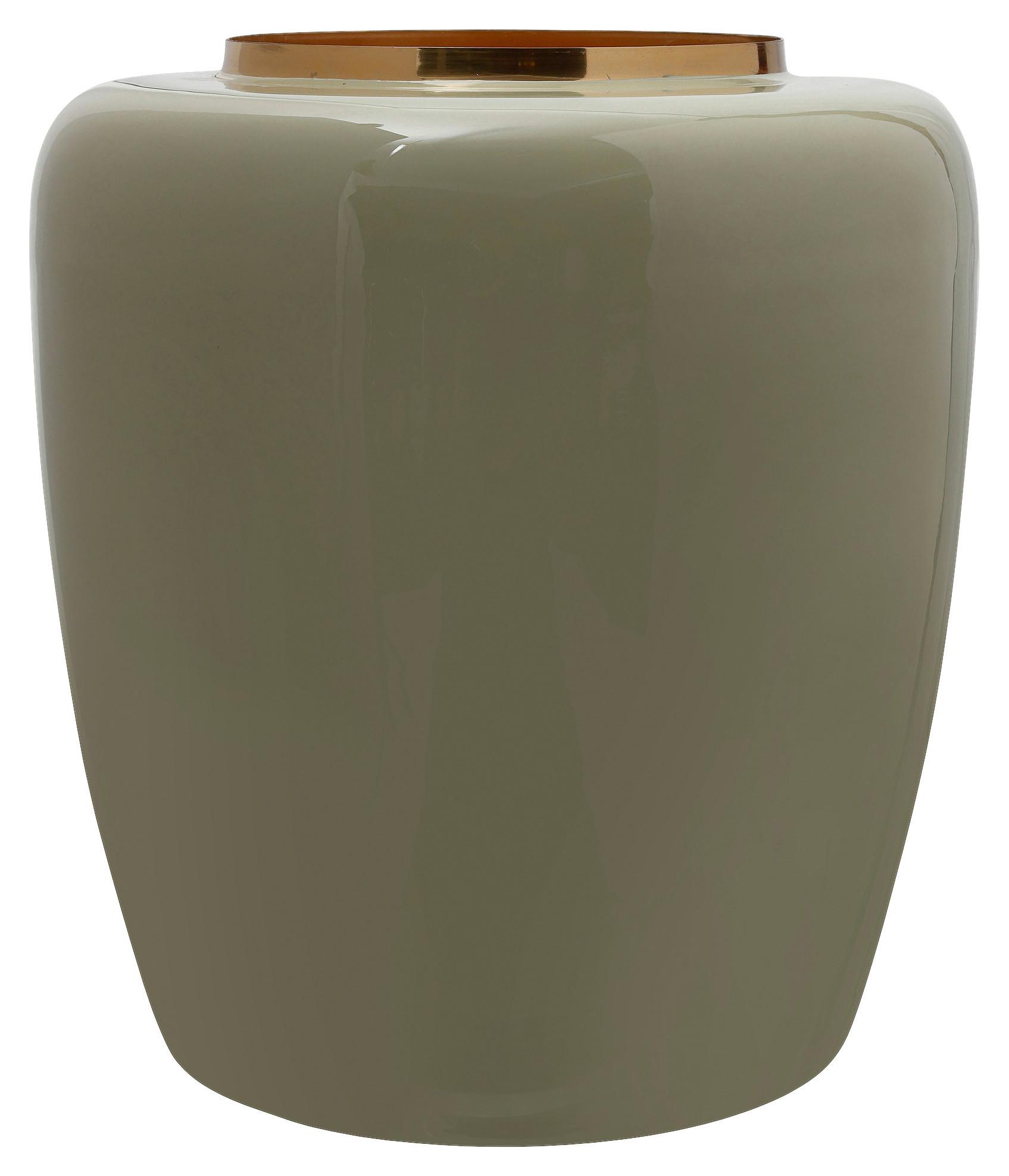 VASE ART DECO 125 - Goldfarben/Mintgrün, Trend, Metall (34/34/36.5cm) - Kayoom