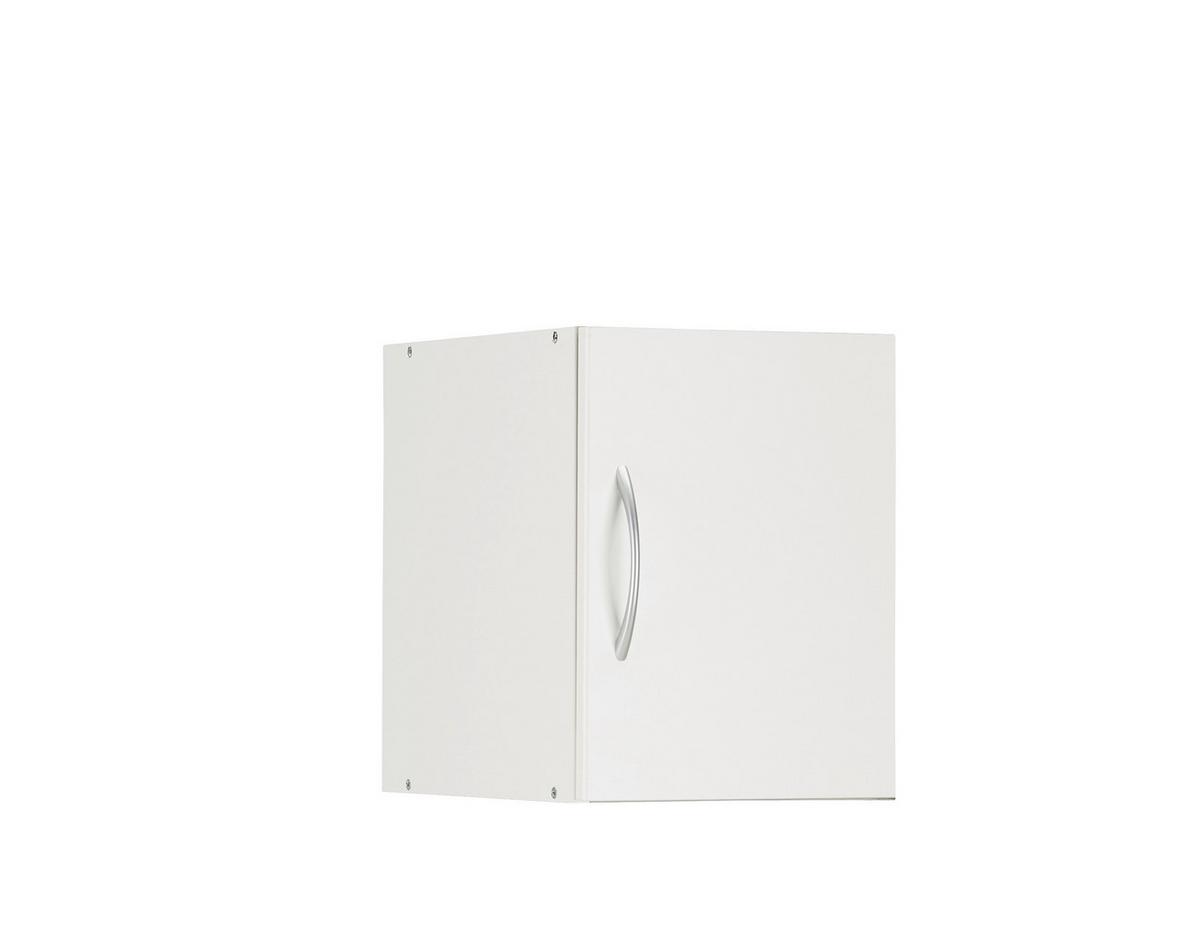 Aufsatzschrank in Weiss - Weiss/Alufarben, Konventionell, Holzwerkstoff/Kunststoff (30/40/40cm) - Mömax