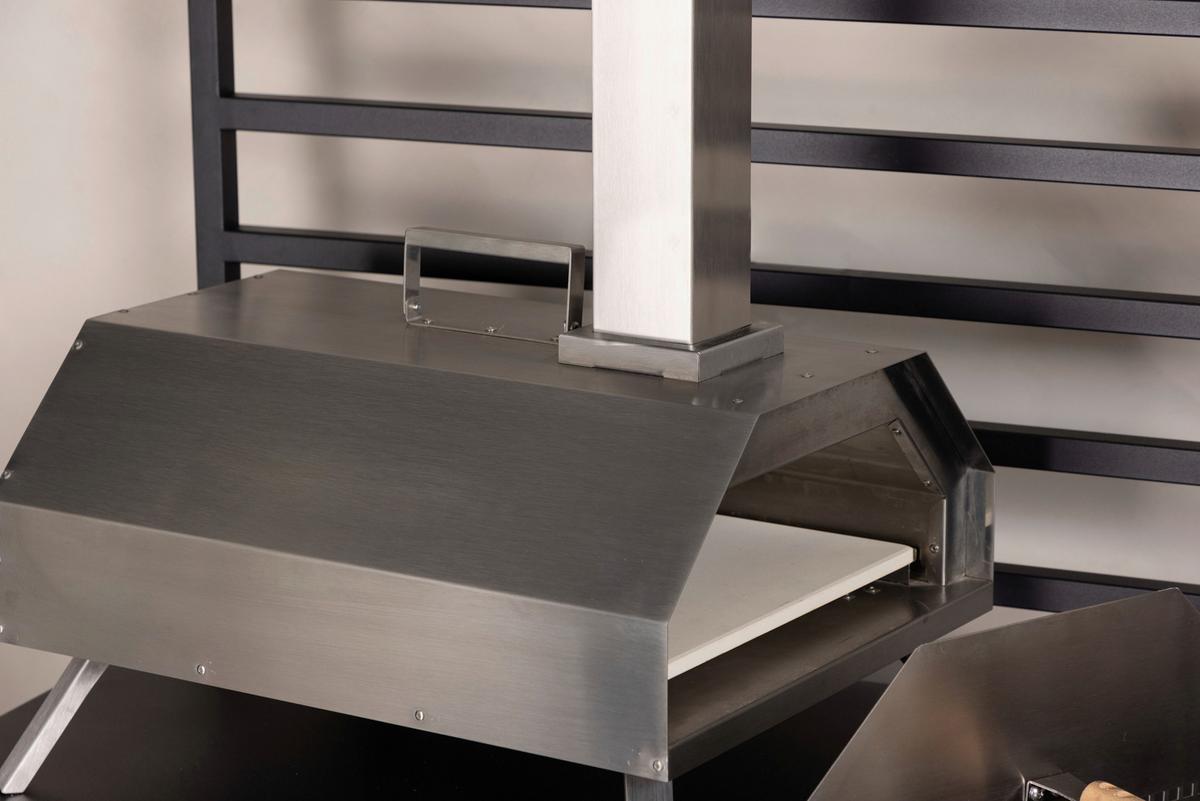 Pizzaofen Hamna ca. 76,4x68,1x40 cm Silber - Silberfarben, KONVENTIONELL, Metall (76,4/68,1/40cm) - Gardenson