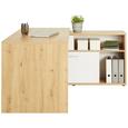 Schreibtisch in Eichefarben/Weiß - Chromfarben, MODERN, Holzwerkstoff/Kunststoff (138/75/68cm) Schreibtisch in Eichefarben/Weiß - Chromfarben, MODERN, Holzwerkstoff/Kunststoff (138/75/68cm)