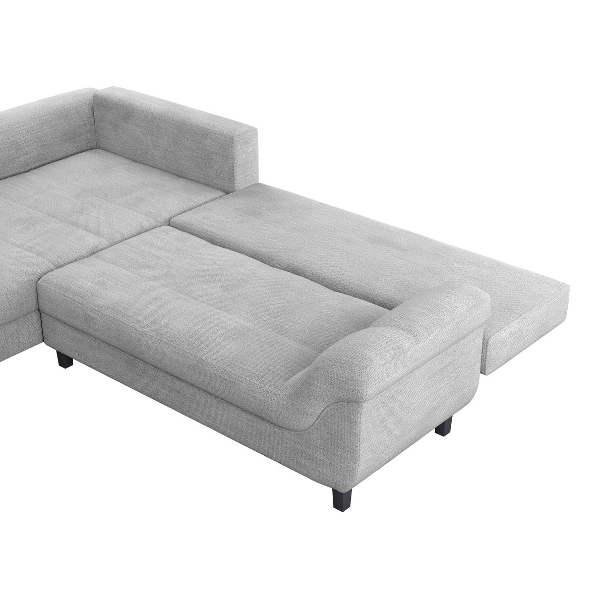 Kutna Garnitura Mendoza - crna/sivo-bež, Konvencionalno, tekstil (197/309cm) - Modern Living