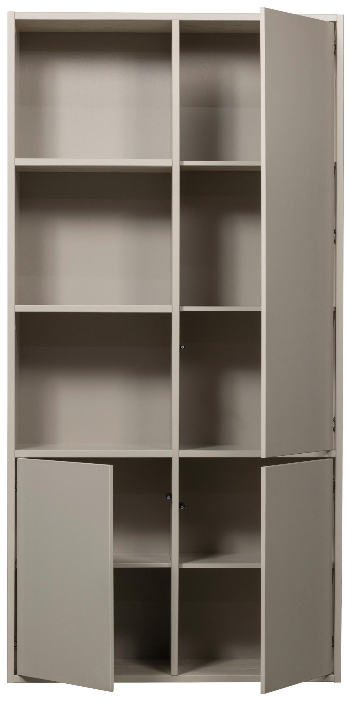 Mehrzweckschrank Meggy Grau B: 108 cm - Grau, Design, Holz (108/215/40cm) - Livetastic