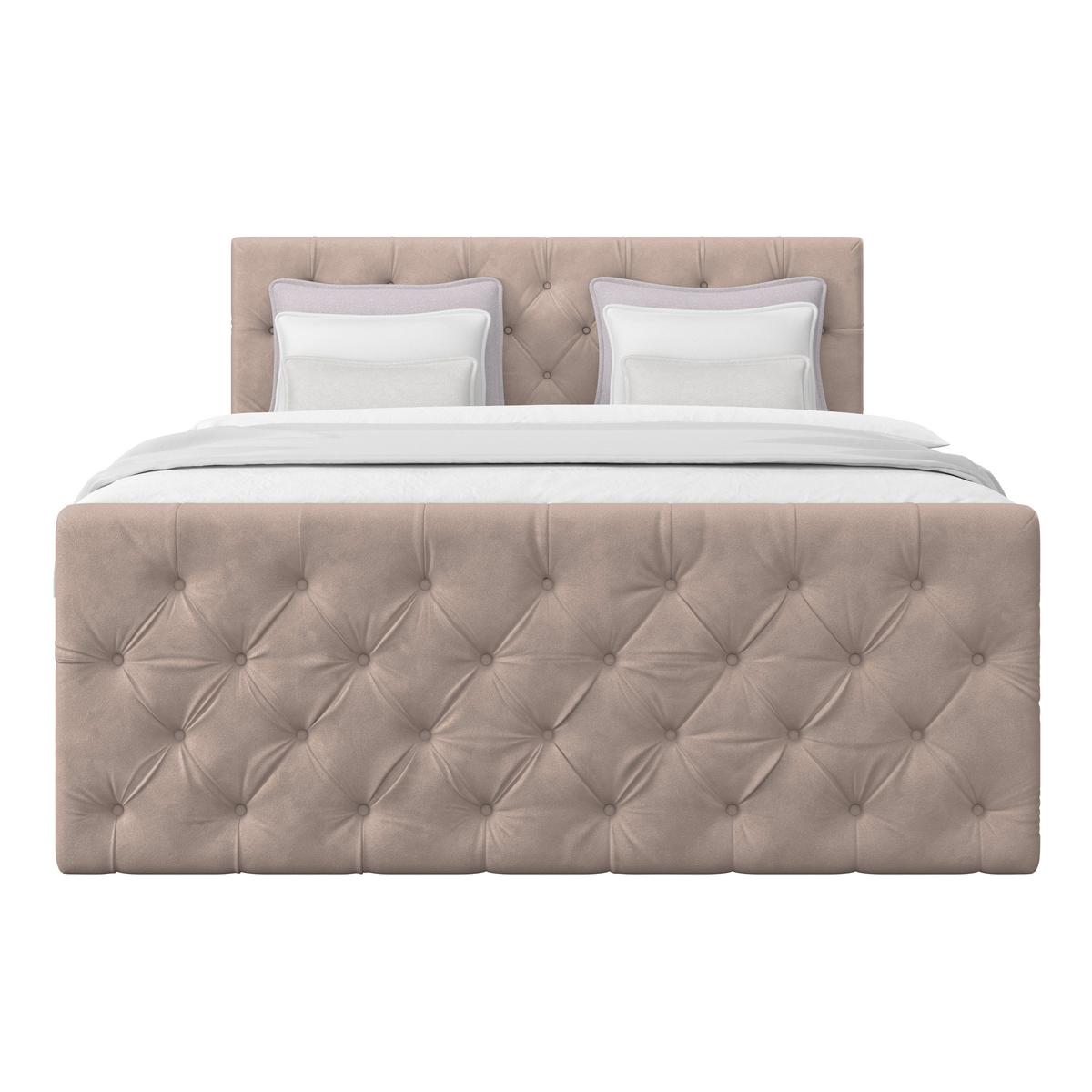 Boxspring Krevet Elio - bež/crna, Romantično / ladanjski, tekstil/plastika (160/200cm) - Modern Living