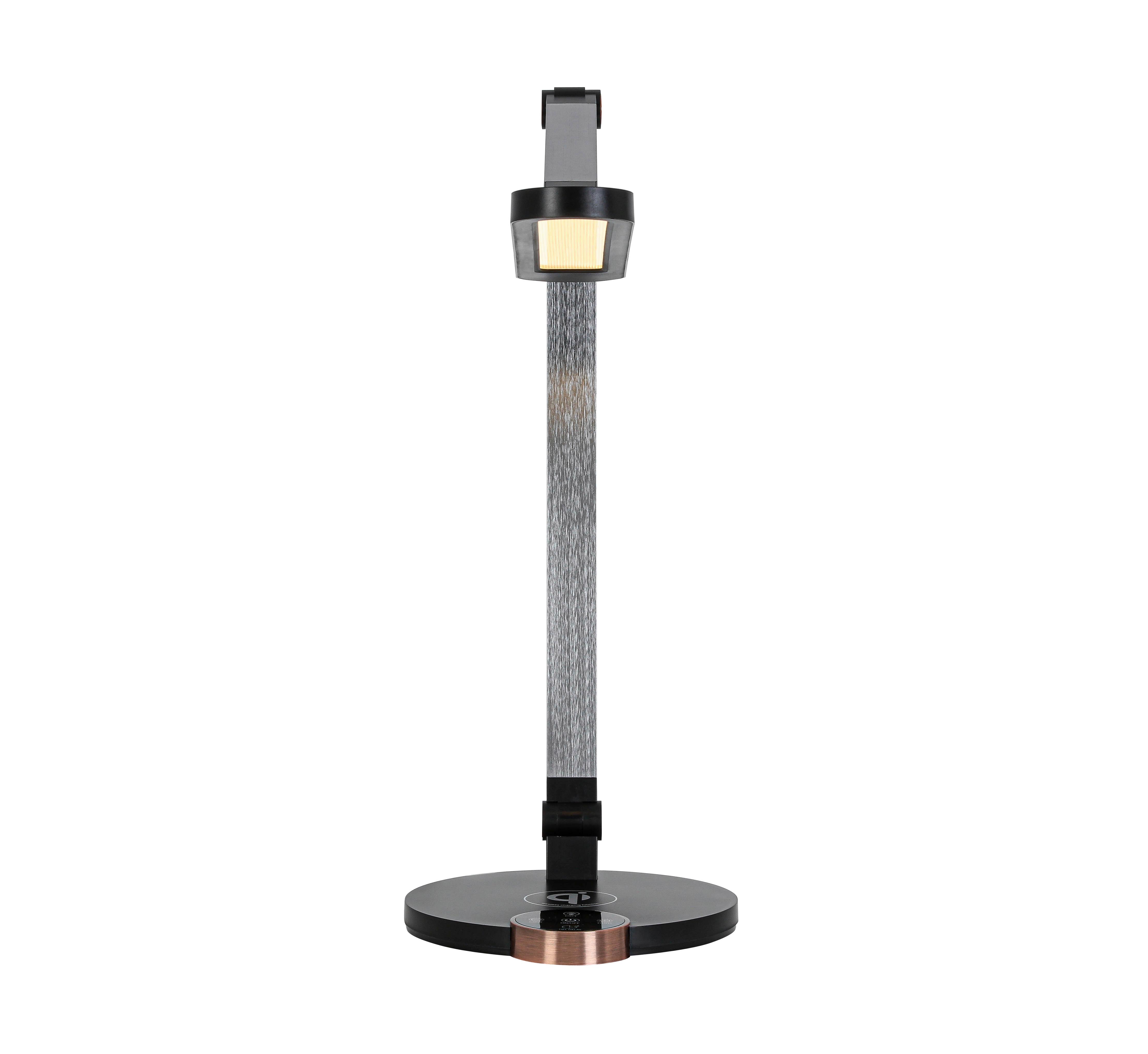 LED-SKRIVBORDSLAMPA RINK - aluminiumfärg/svart, Modern, metall/plast (37/20/40-70cm) - Mömax