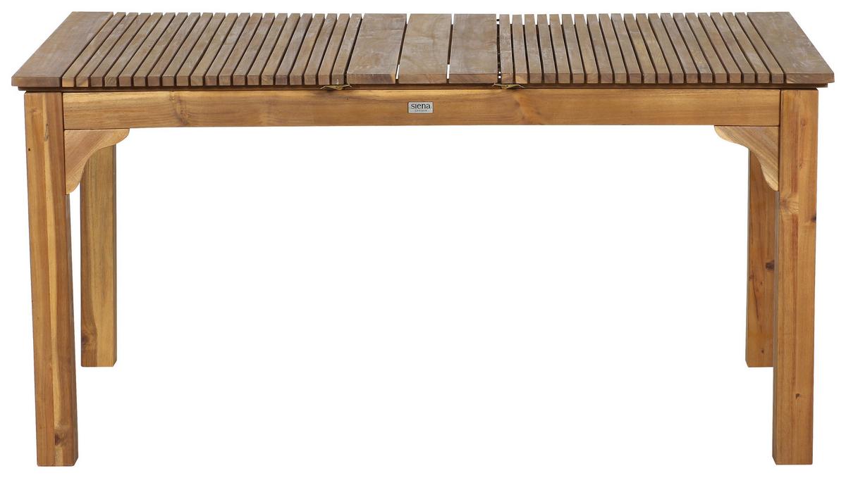 Gartentisch ausziehbar Echtholz L: 150-200 cm - Akaziefarben, KONVENTIONELL, Holz (150/100/74cm) - Siena Garden