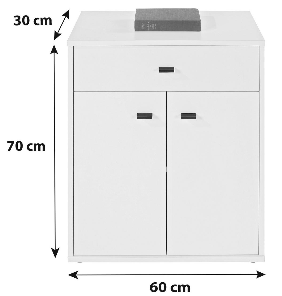 Comodă "Boni" - alb, Modern, material pe bază de lemn (60/70/30cm) - Based