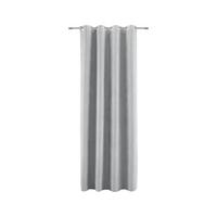 Ösenvorhang Velours in Grau ca. 140x245cm - Grau, KONVENTIONELL, Textil (140/245cm) - Modern Living