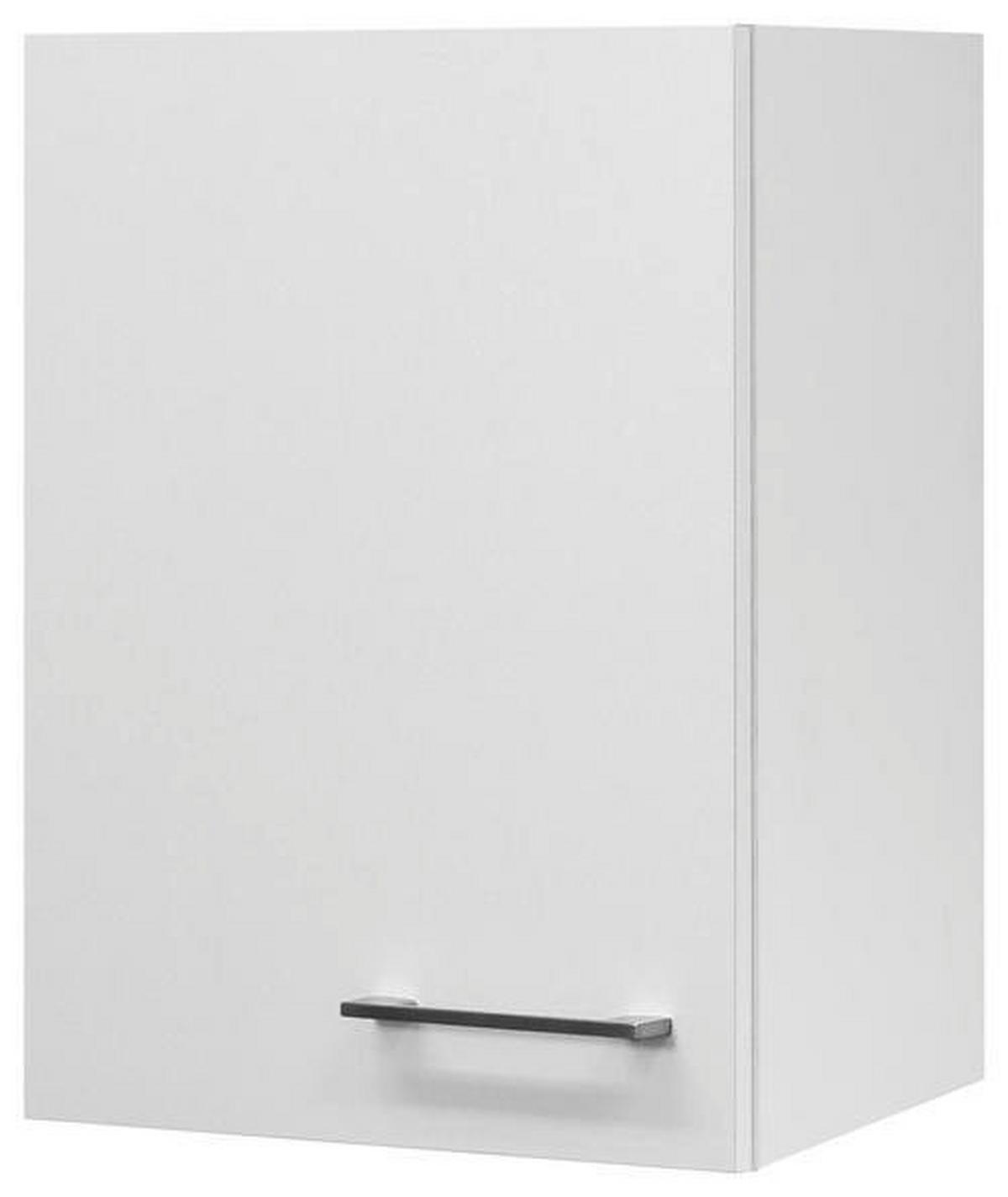 Küchenoberschrank Weiß - Edelstahlfarben/Weiß, MODERN, Holzwerkstoff/Metall (40/54/32cm) - FlexWell