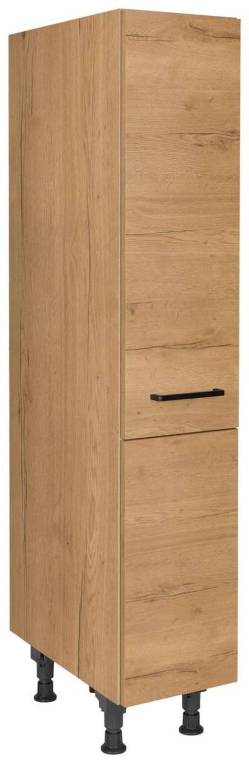 Apothekerschrank Structura Eiche - Eichefarben/Schwarz, MODERN, Holzwerkstoff/Metall (30/168/58cm) - Nobilia