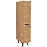 Apothekerschrank Structura Eiche - Eichefarben/Schwarz, MODERN, Holzwerkstoff/Metall (30/168/58cm) - Nobilia