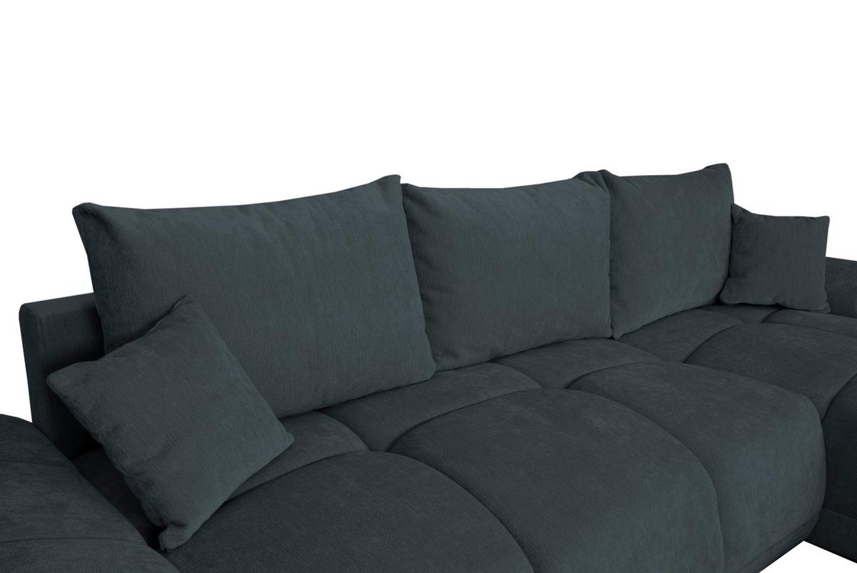 Kutna Garnitura Bonn - boje grafita/crna, Moderno, tekstil/plastika (296/182cm)