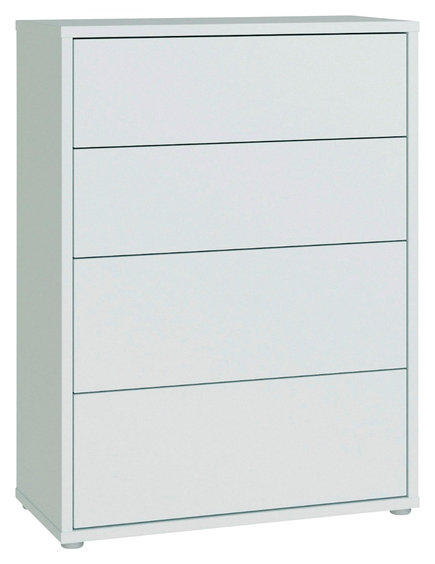 Komoda Alice, Svetlo Siva - srebrne barve/svetlo siva, Trend, umetna masa/leseni material (75/99/35cm) - Carryhome