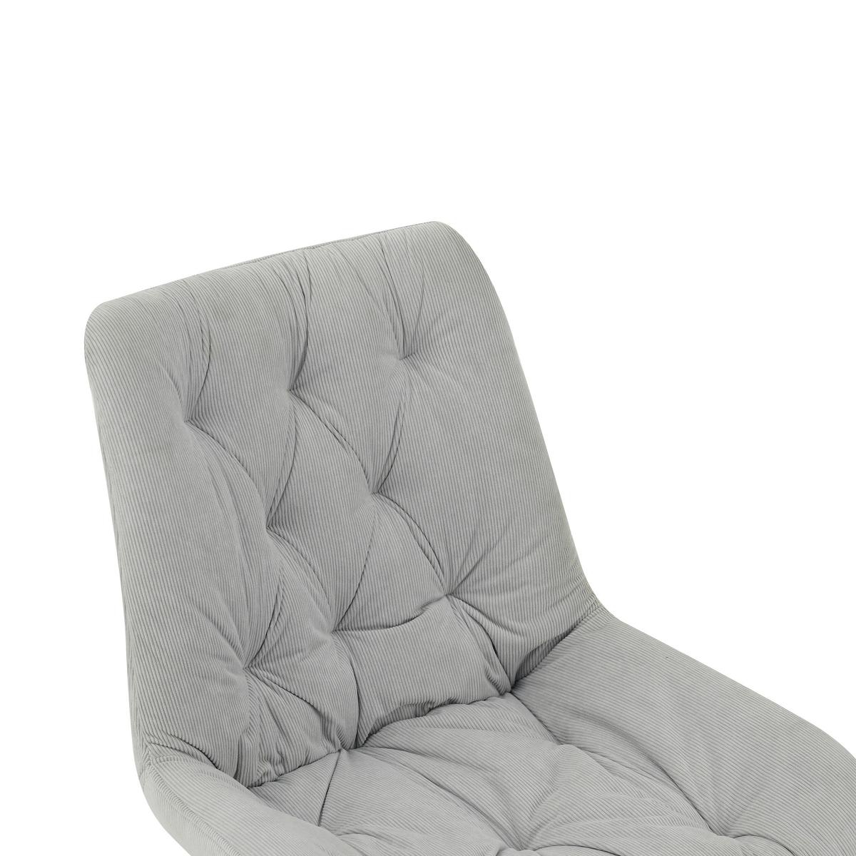 KRZESŁO CLAUDIO - jasnoszary, Design, metal/tkanina (54/85/63cm) - Carryhome