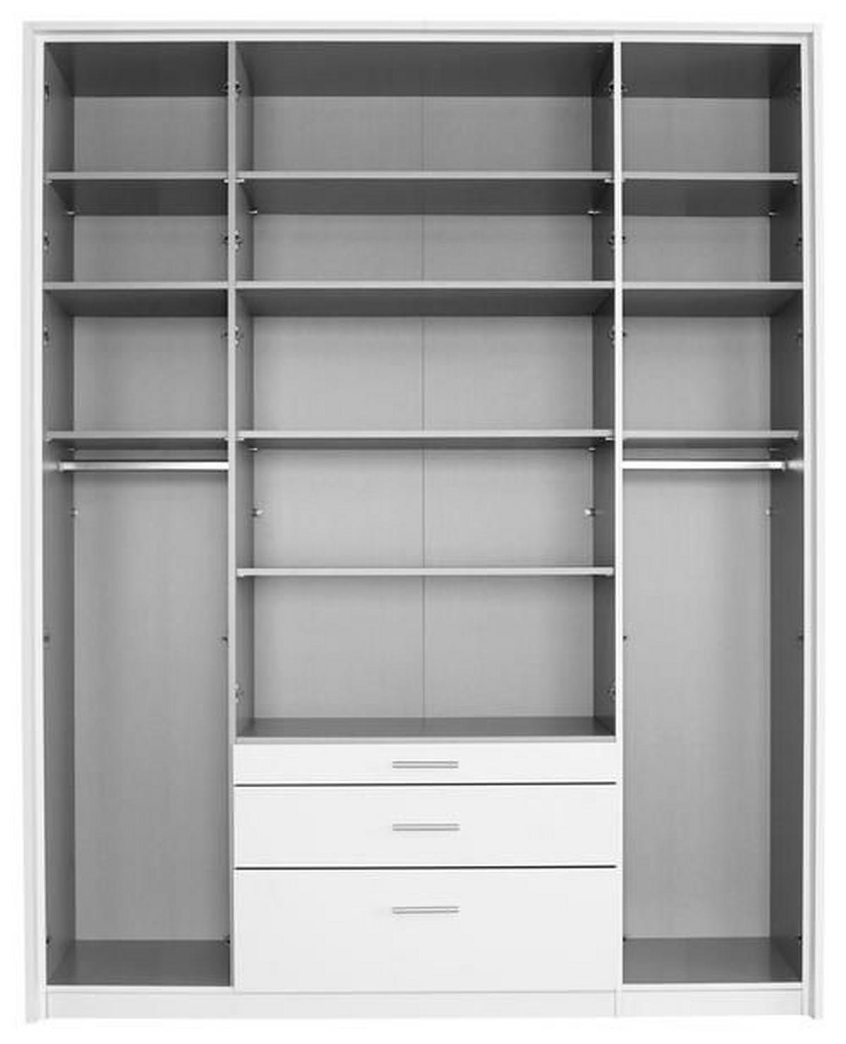 Ormar S Klasičnim Vratima Hildesheim - bijela/hrast Sonoma, Design, drvni materijal/plastika (185/231/56cm) - Modern Living