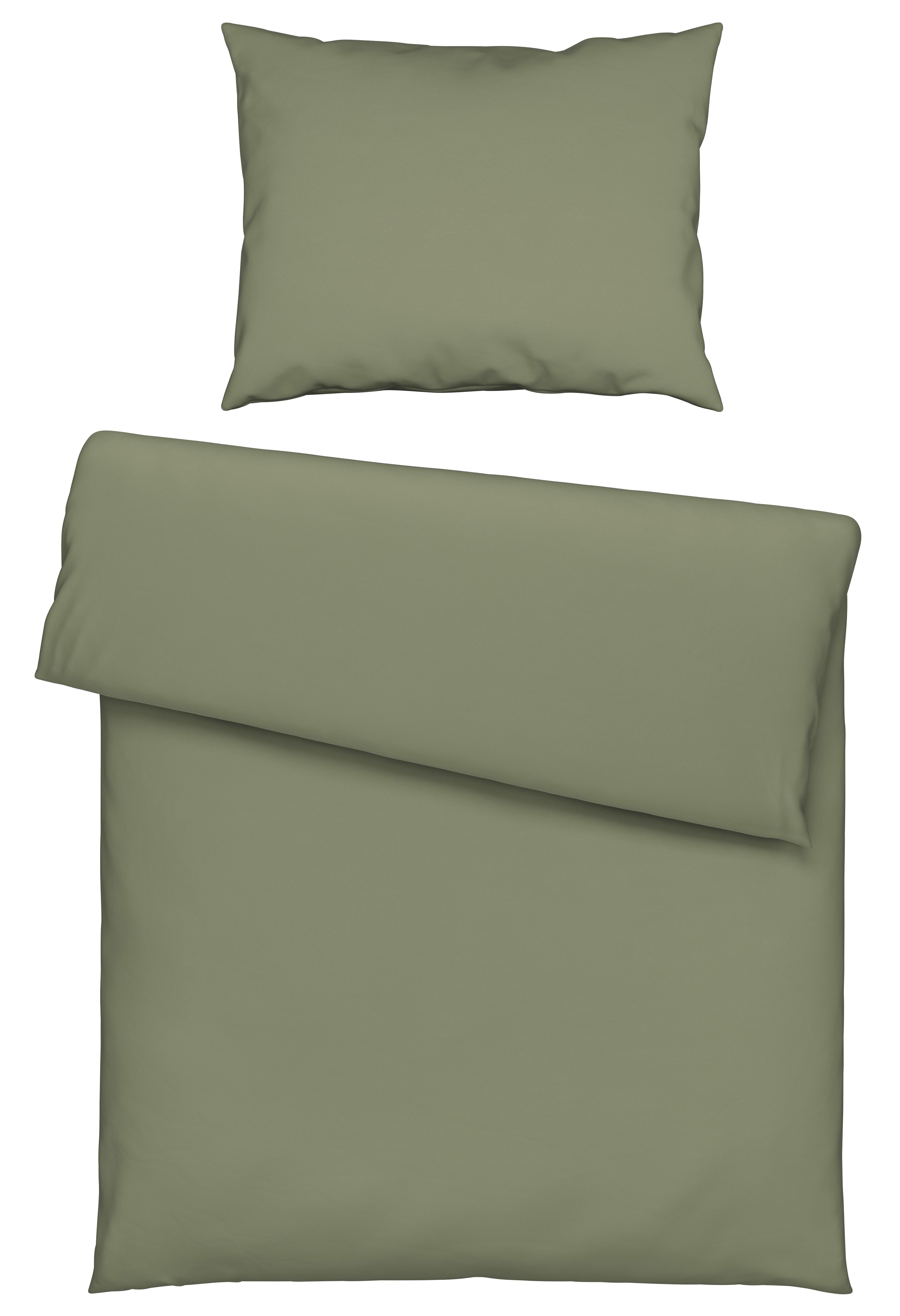 Bettwäsche Iris in Grün ca. 160x210cm - Grün, Modern, Textil (160/210cm) - Modern Living
