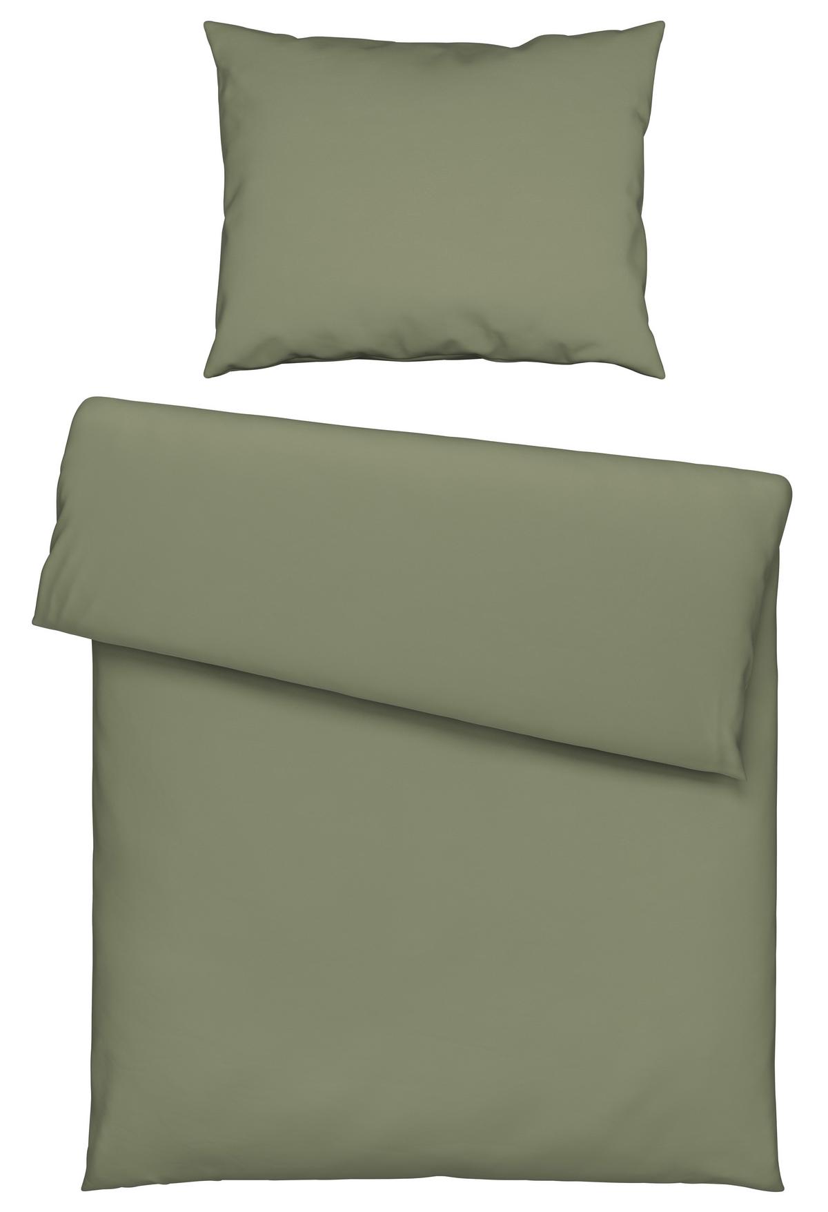 Bettwäsche Iris in Grün ca. 160x210cm - Grün, Modern, Textil (160/210cm) - Modern Living