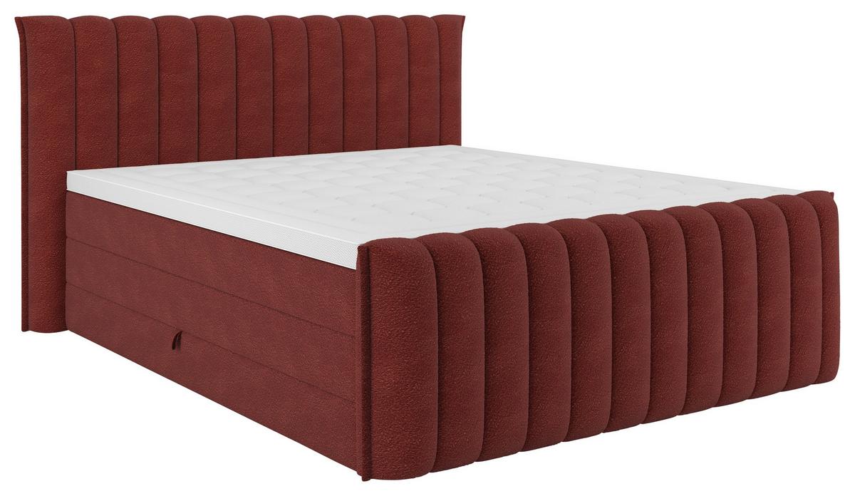 PAT BOXSPRING LINA - roșu, Konventionell, plastic/lemn (200/200cm) - Premium Living