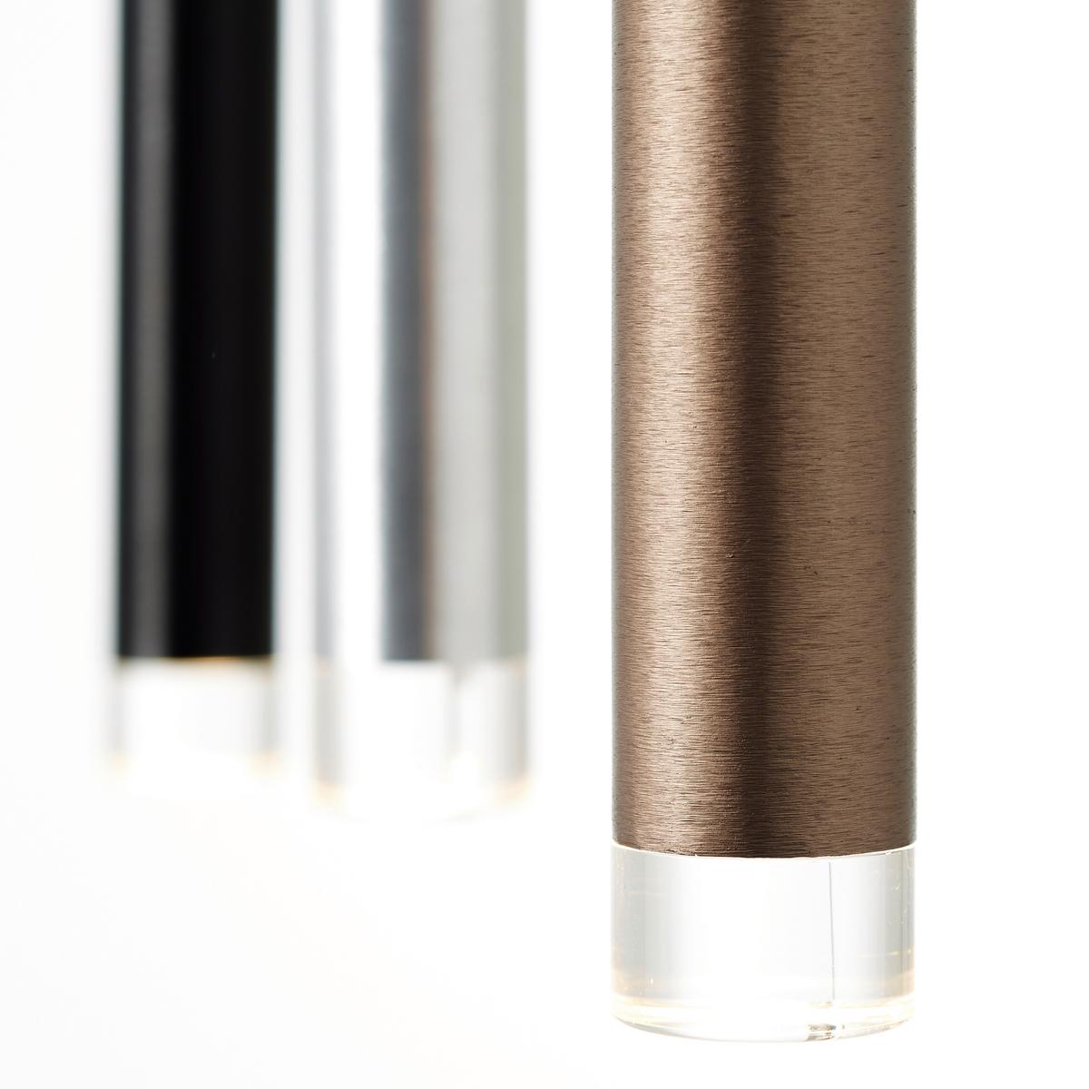 LAMPA WISZĄCA LED G93764/20 CEMBALO - kolor srebrny/czarny, Design, tworzywo sztuczne/metal (70/30/180cm)