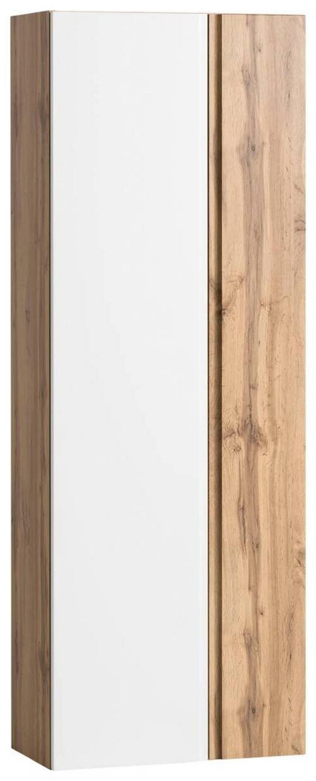 Hochschrank Varese ca. 65x180 cm Weiß/Eiche - Eiche Wotan/Weiß, MODERN, Holzwerkstoff (65/180/35cm) - Held