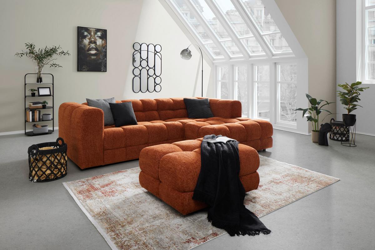 Wohnlandschaft Story Rostfarben - Rostfarben, Modern, Textil (256/68/162cm) - Premium Living