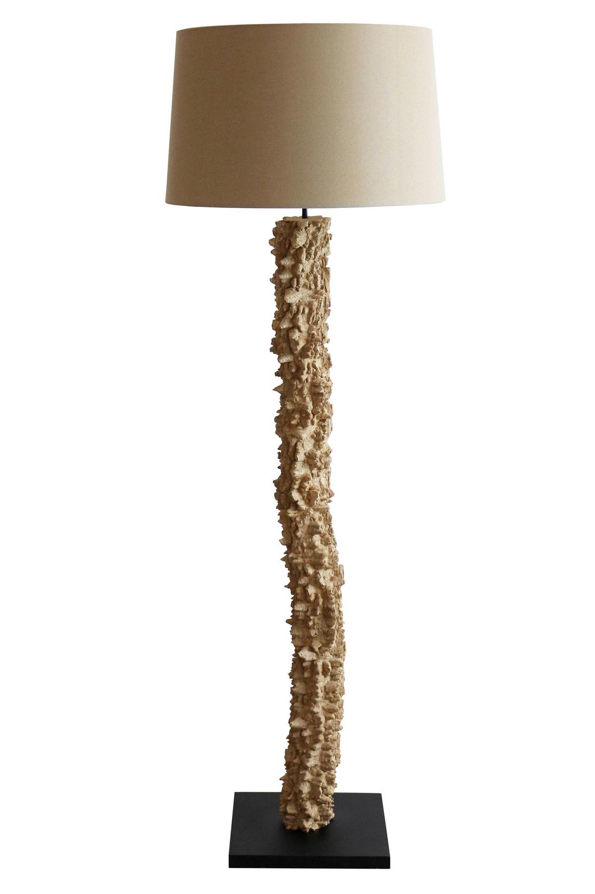 Stoječa Svetilka Driftwood - črna/bela, Design, kovina/tekstil (30/150/30cm) - P & B