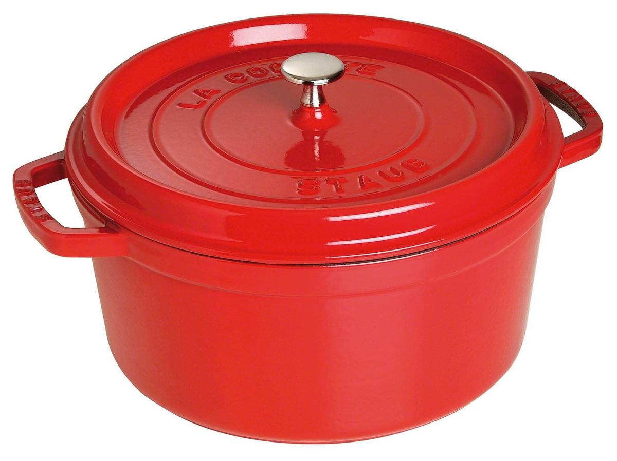 GARNEK DO DUSZENIA 1004224/ 40509-852-0 STAUB - czerwony, Basics, metal (28cm) - Staub
