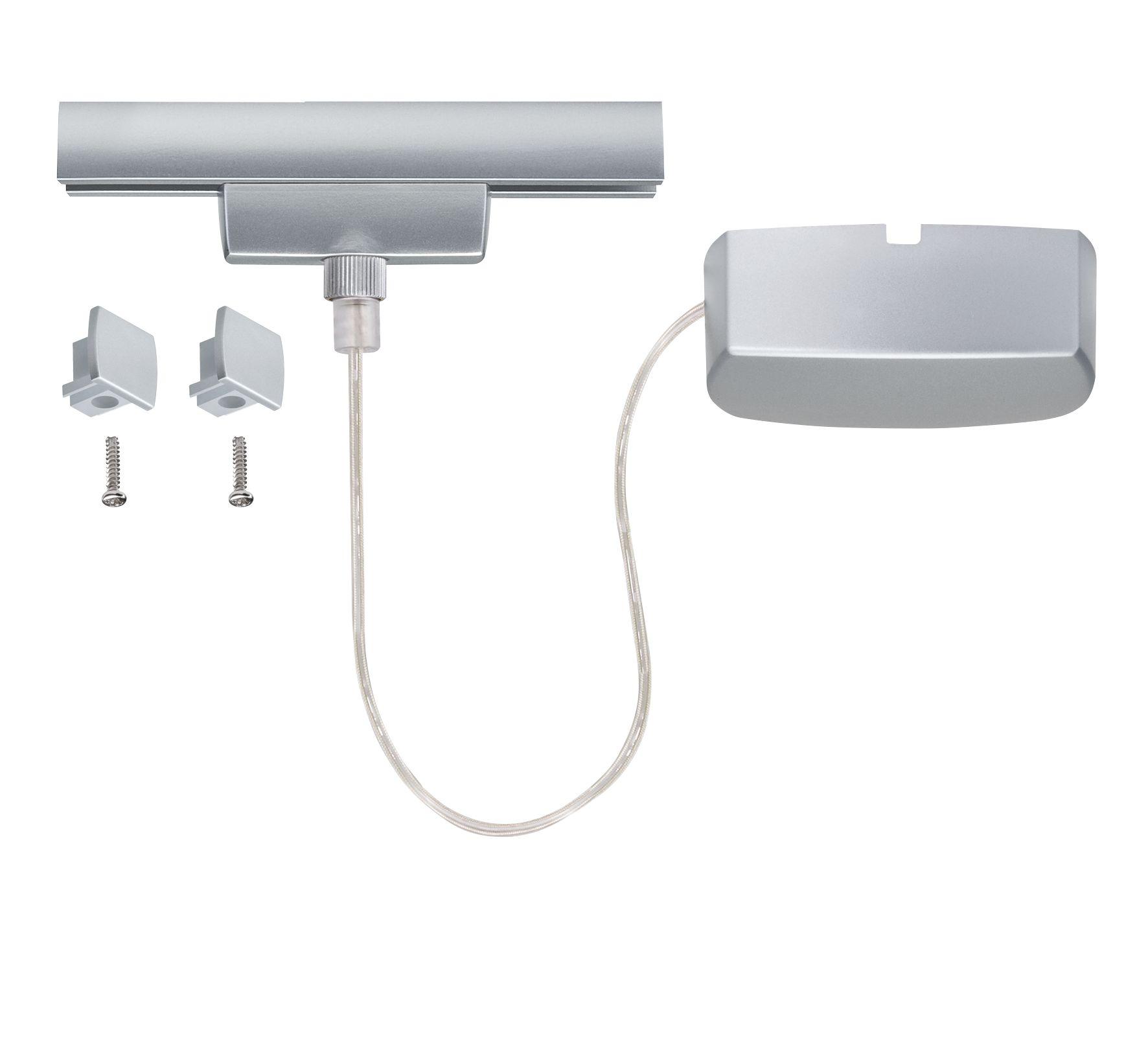 Schienensystem-Einspeiser Urail max. 1000 Watt - Chromfarben, Basics, Metall (50/16,5/3cm) - Paulmann