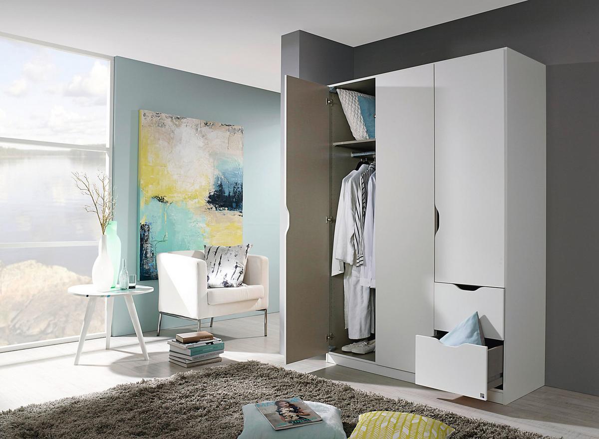 DULAP USI ROTATIVE FREISING - alb, Modern, material pe bază de lemn (136/197/54cm) - Modern Living