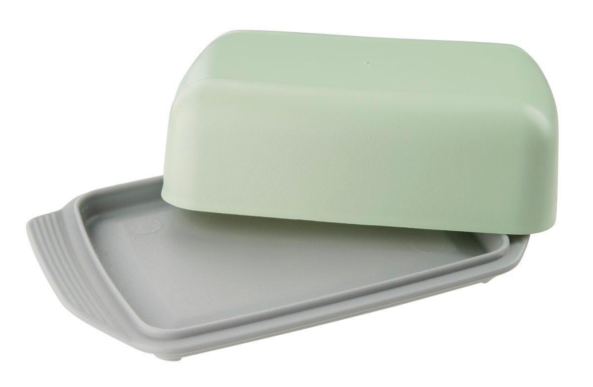 Butterdose Eco Friendly in Grau/Mintgrün - Grau/Grün, Kunststoff (10,5/16,5cm) - Fackelmann