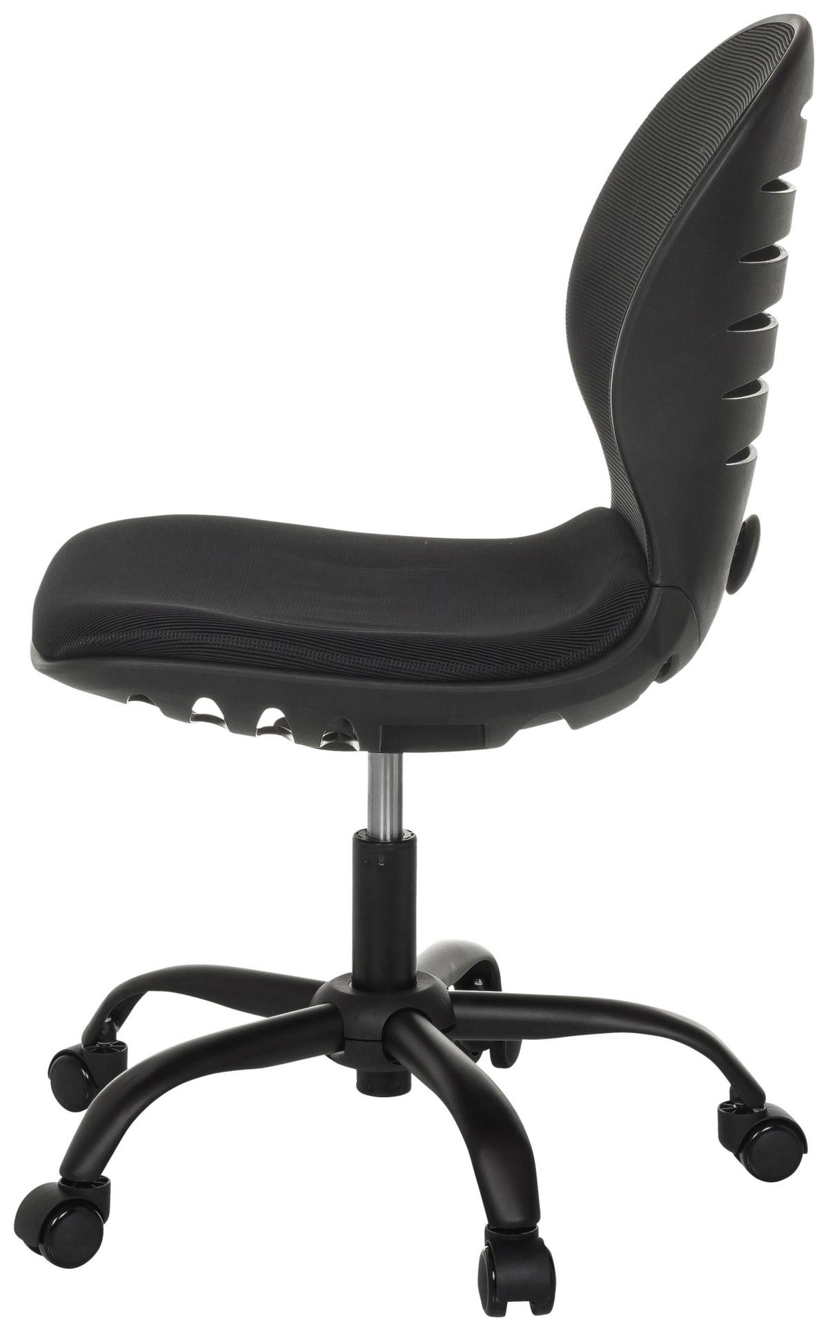 Pisarniški Stol Captivo Mid, Črna - črna, Moderno, umetna masa/tekstil (53/84 - 93/58cm) - MID.YOU