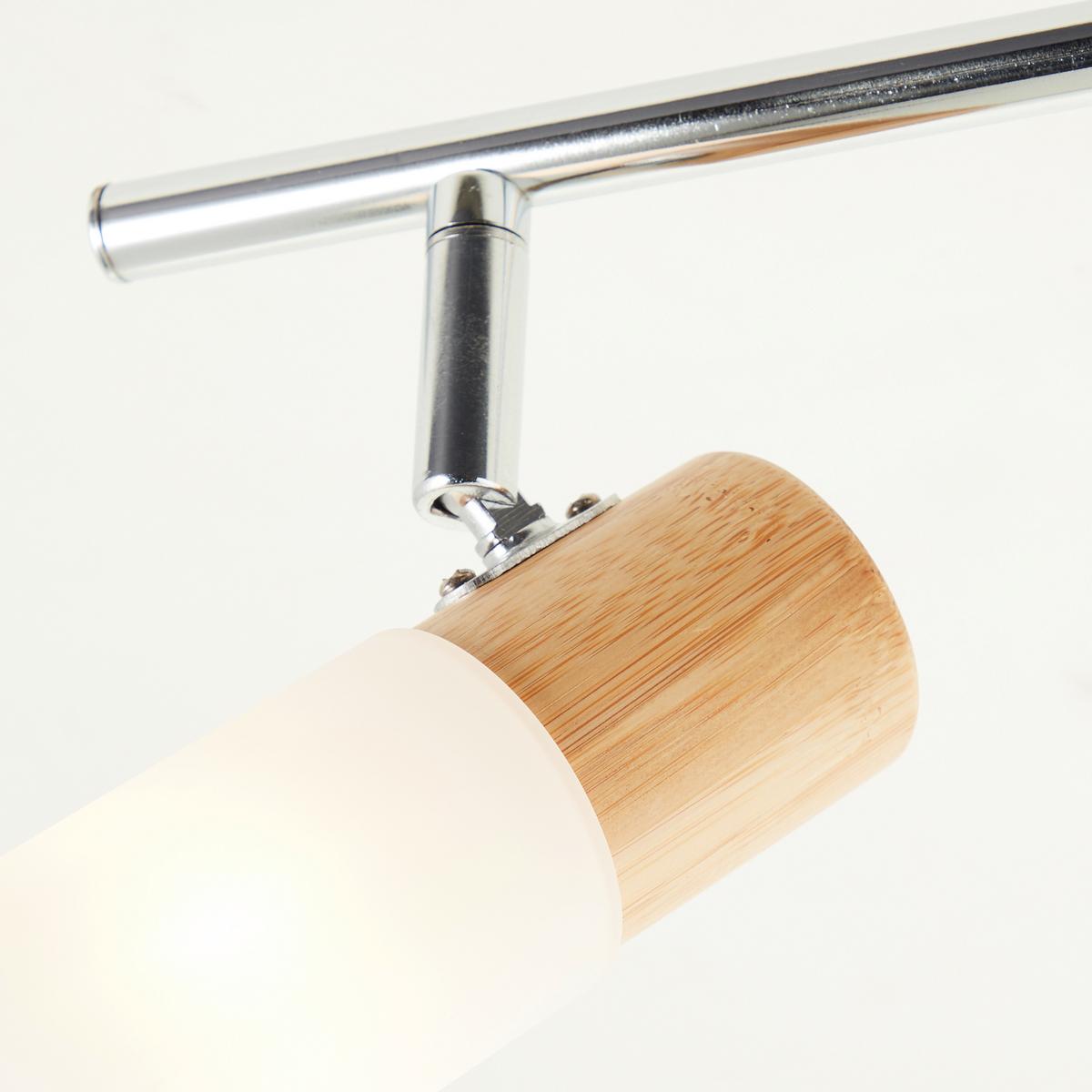 Deckenleuchte Babsan in Weiß max. 3,5 Watt - Weiß, KONVENTIONELL, Holz/Kunststoff (68/11,5/18cm) - Brilliant