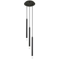 Hängeleuchte Klar/schwarz Max. 4 Watt - Klar/Schwarz, Modern, Kunststoff/Metall (24/120cm) - Mömax