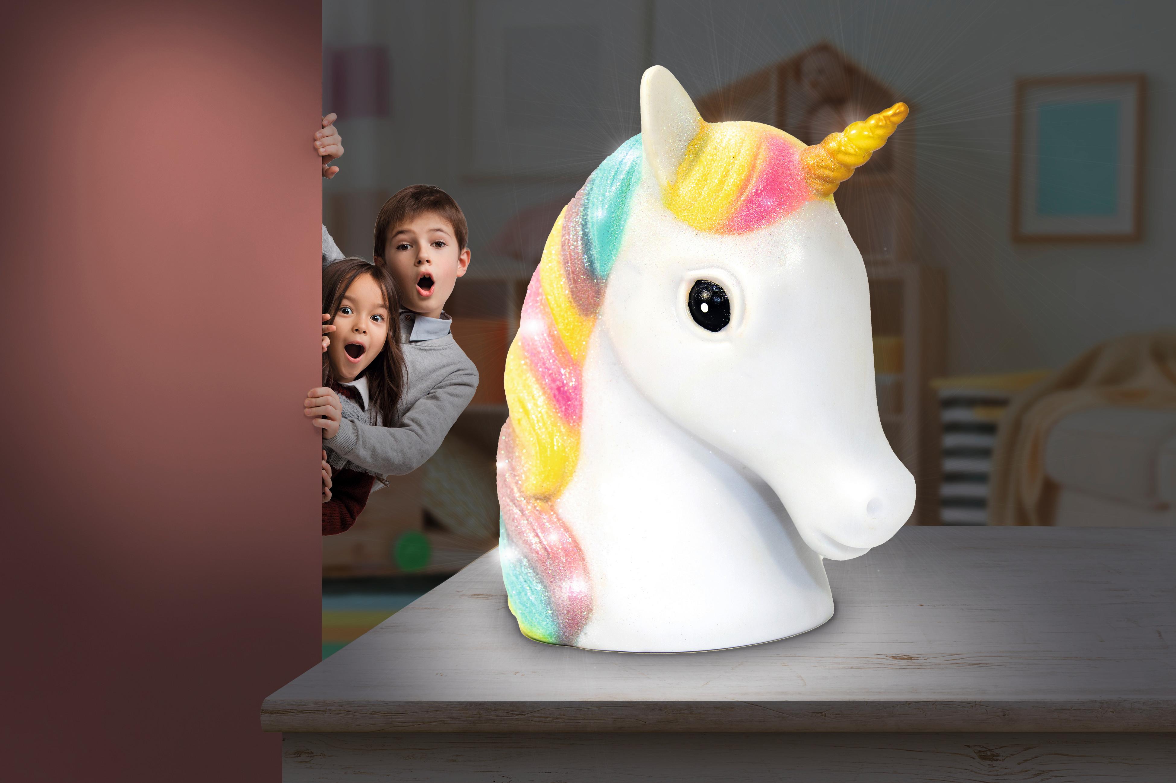 Otroška Namizna Svetilka Unicorn - večbarvno, Basics, umetna masa (11,5/18,5/21,5cm) - Globo