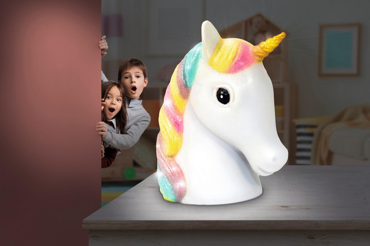Otroška Namizna Svetilka Unicorn - večbarvno, Basics, umetna masa (11,5/18,5/21,5cm) - Globo