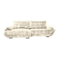 Wohnlandschaft Vivo Creme - Creme/Schwarz, MODERN, Kunststoff/Textil (179/63/317cm) - Premium Living