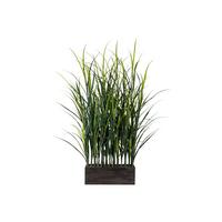 Kunstpflanze Gräser Grün ca. 90cm - Braun/Grün, Design, Holz/Kunststoff (90cm) - P & B