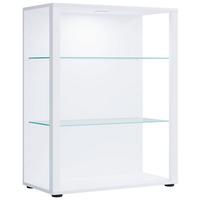 Vitrine Glasol XL Weiß - Schwarz/Weiß, MODERN, Glas/Holzwerkstoff (70/90/35cm) - MID.YOU