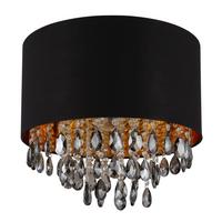 DECKENLEUCHTE 15776D COLETTA - Klar/Goldfarben, Konventionell, Glas/Kunststoff (40/33cm) - Globo