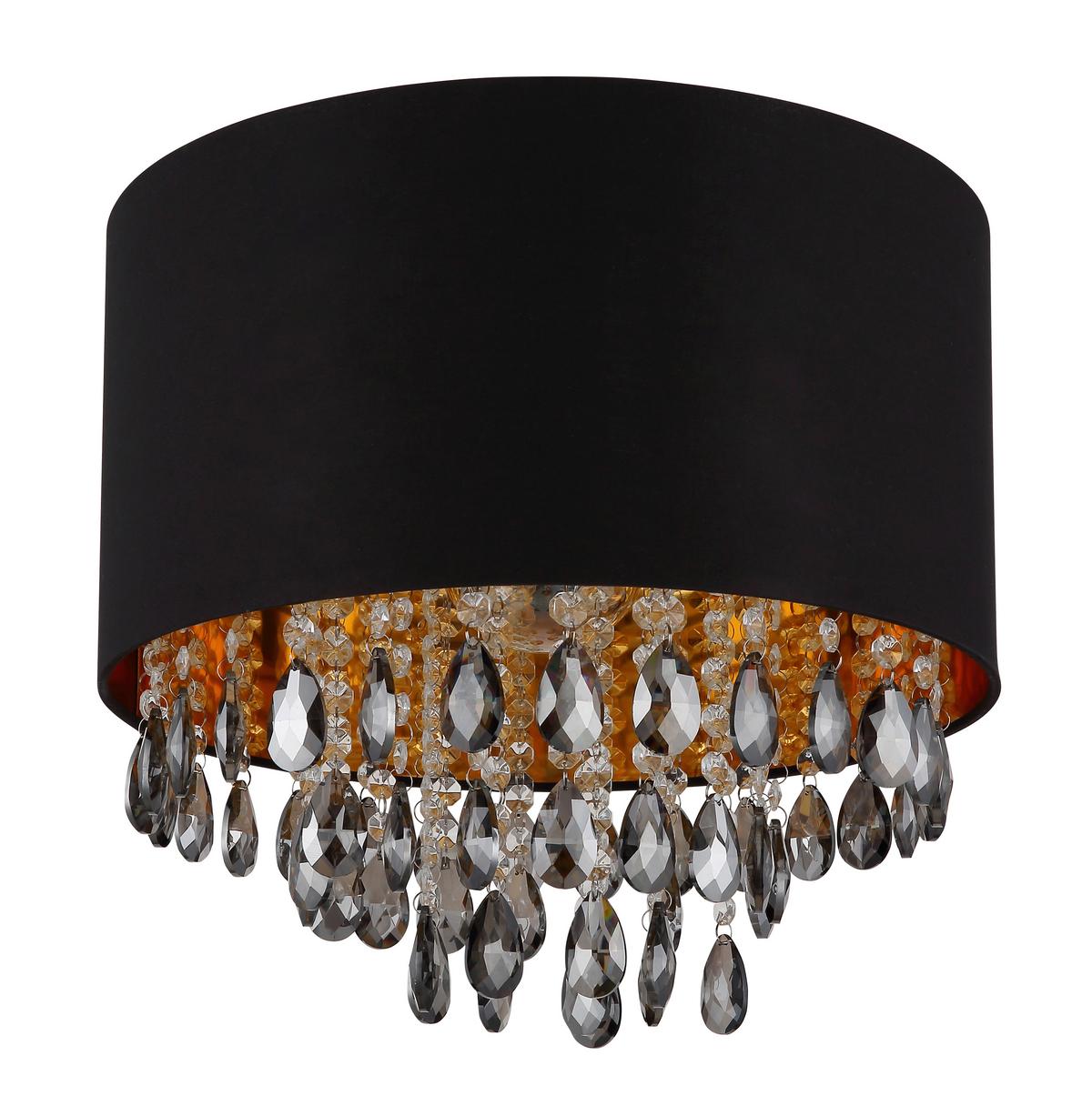 DECKENLEUCHTE 15776D COLETTA - Klar/Goldfarben, Konventionell, Glas/Kunststoff (40/33cm) - Globo